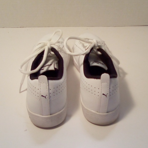 Puma Vintage Womens Leather Low Top Soft Foam Comfort Insert White Sneakers 6.5 - Picture 4 of 16